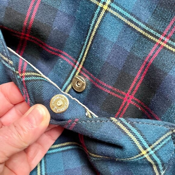 Talbots tote bag, in a tartan plaid patten with leather trim - Picture 9 of 16